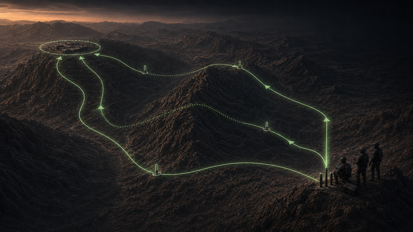 HAYORE tactical drone swarm — multiple units coordinated from single operator for ISR missions