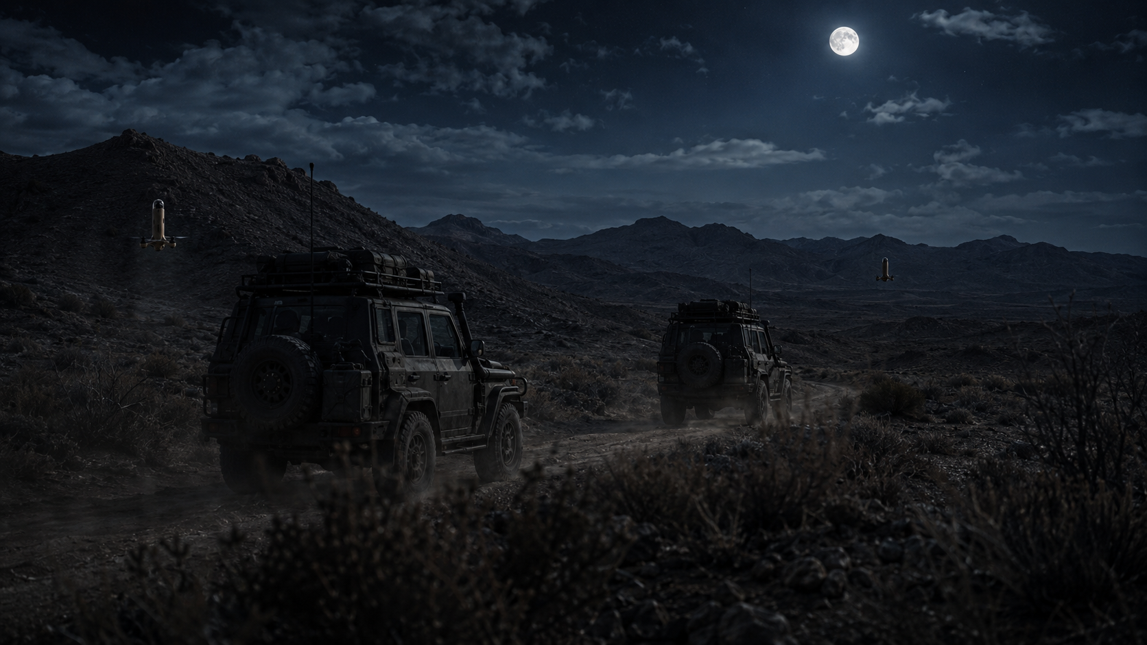 HAYORE compact tactical drone — night operations, silent VTOL, quad-rotor design